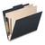 Black top tab classification folder with two dividers
