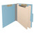 Blue 2-divider top tab classification folder shown open with 3 filing sections