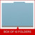 Blue top tab classification folders, box of 10 folders