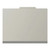 Gray 2-divider classification folder shown partially open with top tab, manila dividers, and expandable spine.