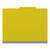 Yellow letter-size top tab classification folder shown closed with top tab and lemon yellow Tyvek expansion.