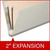 Close-up of grey classification folder showing the reinforced 2-inch gray Tyvek expansion