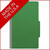 Closed moss green legal-size top tab classification folder made in the USA