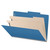 Close-up of royal blue classification folder
