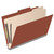 2-Divider Top Tab Classification Folders, Legal Size, Red, 25pt Stock, 10/Box