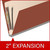 2-Divider Top Tab Classification Folders, Legal Size, Red, 25pt Stock, 10/Box