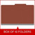 2-Divider Top Tab Classification Folders, Legal Size, Red, 25pt Stock, 10/Box
