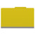 2-Divider Top Tab Classification Folders, Legal Size, Yellow, 25pt Stock, 10/Box