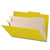 2-Divider Top Tab Classification Folders, Legal Size, Yellow, 25pt Stock, 10/Box