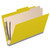 2-Divider Top Tab Classification Folders, Legal Size, Yellow, 25pt Stock, 10/Box