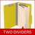 2-Divider Top Tab Classification Folders, Legal Size, Yellow, 25pt Stock, 10/Box
