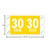 Col'R'Tab Compatible CLYM year label, 2030, yellow, wraparound with white “30”; center-slit liner.