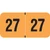 2027 Fluorescent Orange Year Labels, 3/4" x 1-1/2", 500/Roll