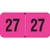 2027 Fluorescent Pink Year Labels, 3/4" x 1-1/2", 500/Roll