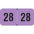2028 Fluorescent Violet Year Labels, 3/4" x 1-1/2", 500/Roll