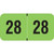 2028 Fluorescent Green Year Labels, 3/4" x 1-1/2", 500/Roll
