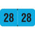 2028 Fluorescent Blue Year Labels, 3/4" x 1-1/2", 500/Roll