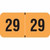 2029 Fluorescent Orange Year Labels, 3/4" x 1-1/2", 500/Roll