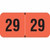 2029 Fluorescent Red Year Labels, 3/4" x 1-1/2", 500/Roll