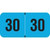 2030 Fluorescent Blue Year Labels, 3/4" x 1-1/2", 500/Roll