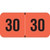 2030 Fluorescent Red Year Labels, 3/4" x 1-1/2", 500/R