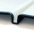 Unibind hard cover, laying open with empty spine