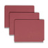 Smead End Tab Classification Folders, 2 Dividers, Letter Size, 25pt Pressboard, Red, 10/Box (26783)