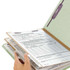 Smead End Tab Pressboard Classification Folders, Letter Size, 1 Divider, 25pt Gray/Green, 10/Box