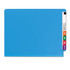 Smead End Tab Classification Folders, 2 Dividers, Letter Size, 14pt, Blue, 10/Box