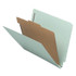 Smead End Tab Classification Folders, 1 Divider, Legal Size, Gray/Green, 10/Box