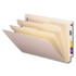 Smead End Tab Classification Folders, 2 Dividers, Legal Size, 18pt, Manila, 10/Box