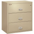 FireKing Lateral File Cabinet, 1-Hour Fire Rated, 3-Drawer, 38" Wide, Parchment
