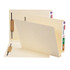 Smead End Tab Expanding File Folders, Letter Size, 11pt, 2-Ply, Two Fasteners, 1.5" Exp, Manila, 50/Box