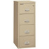 Parchment FireKing 4-Drawer Letter Size File Cabinet, 25 Inches Deep, 1-Hour Fireproof Protection with Lock and Closed Drawer (4-1825-CPA)