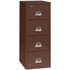Brown FireKing 4-Drawer Letter Size File Cabinet, 25 Inches Deep, 1-Hour Fireproof Protection with Lock and Open Drawer (4-1825-CBR)