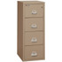 Taupe FireKing 4-Drawer Letter Size File Cabinet, 25 Inches Deep, 1-Hour Fireproof Protection with Lock and Open Drawer (4-1825-CTA)
