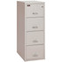 FireKing 2-Hour 4-Drawer Vertical File Cabinet – closed front view, Platinum