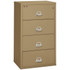 FireKing Lateral File Cabinet, 1-Hour Fire Resistant, 4-Drawer, Letter/Legal, 31" Wide, Sand