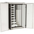 Phoenix Digital Media Fireproof Safe interior with adjustable shelving and pull-out trays for secure DLT, LTO, and magnetic media storage