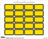 Exhibits-U-Create 48092, Blank, 1-5/8 x 1, Yellow, 240/Pack