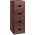FireKing Turtle 4-Drawer Fireproof File Cabinet in Light Walnut color, with all drawers closed.