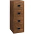 FireKing Turtle 4-Drawer Fireproof File Cabinet in Light Chestnut color, with all drawers closed.