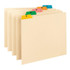 Smead Guides, Multi-Colored Fused Poly 1/5-Cut Tab (A-Z), Letter Size, Manila, 25/Set