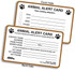 Animal Alert Cards 2-1/8" H x 3-3/8" W, 100/Box