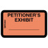 Legal Exhibit Labels 58026, Petitioner's Exhibit, 1-5/8 x 1, Orange 252/Pack