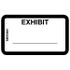 Legal Tabbies Exhibit Labels 58092, Exhibit, 1-5/8 x 1, White 252/Pack