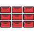 Sheet of red Tabbies 58095 deposition exhibit labels, 9 per sheet, 252 per pack