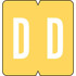 GBS/VRE Alpha Labels, 8848-Series, 1 5/16 H x 1 1/4 W, Letter D, Yellow, 200/Pack, 61324