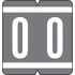 GBS/VRE Alpha Labels, 8848-Series, 1 5/16 H x 1 1/4 W, Letter O, Gray, 200/Pack, 61335