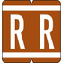GBS/VRE Alpha Labels, 8848-Series, 1 5/16 H x 1 1/4 W, Letter R, Brown, 200/Pack, 61338